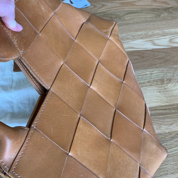 Parker Clay Acacia Woven Leather Handbag - Picture 8 of 14